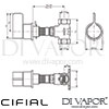 Cifial  Wall Stop Valve Dimensions